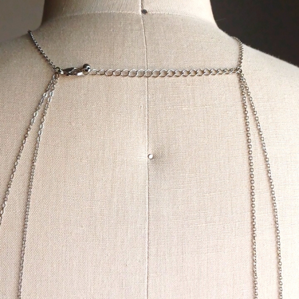 Body Chain Crystal Center Adjustable Closure Body Jewelry - Picture 5 of 5